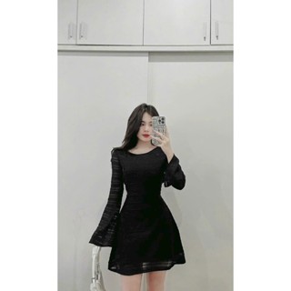  B201 Đầm nữ thiết kế cổ thuyền tay ống loe hở lưng quyến rũ Akara Closet phù hợp đi chơi cà phê.. Hàng có sẵn  