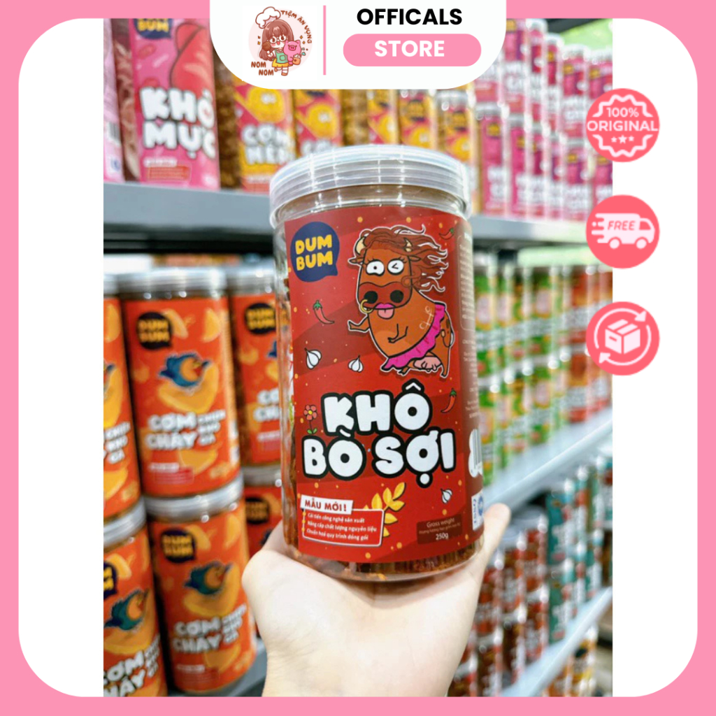 Khô bò sợi đặc biệt DumBum mềm ngon xuất sắc - Tiệm Ăn Vụng - KBS250G