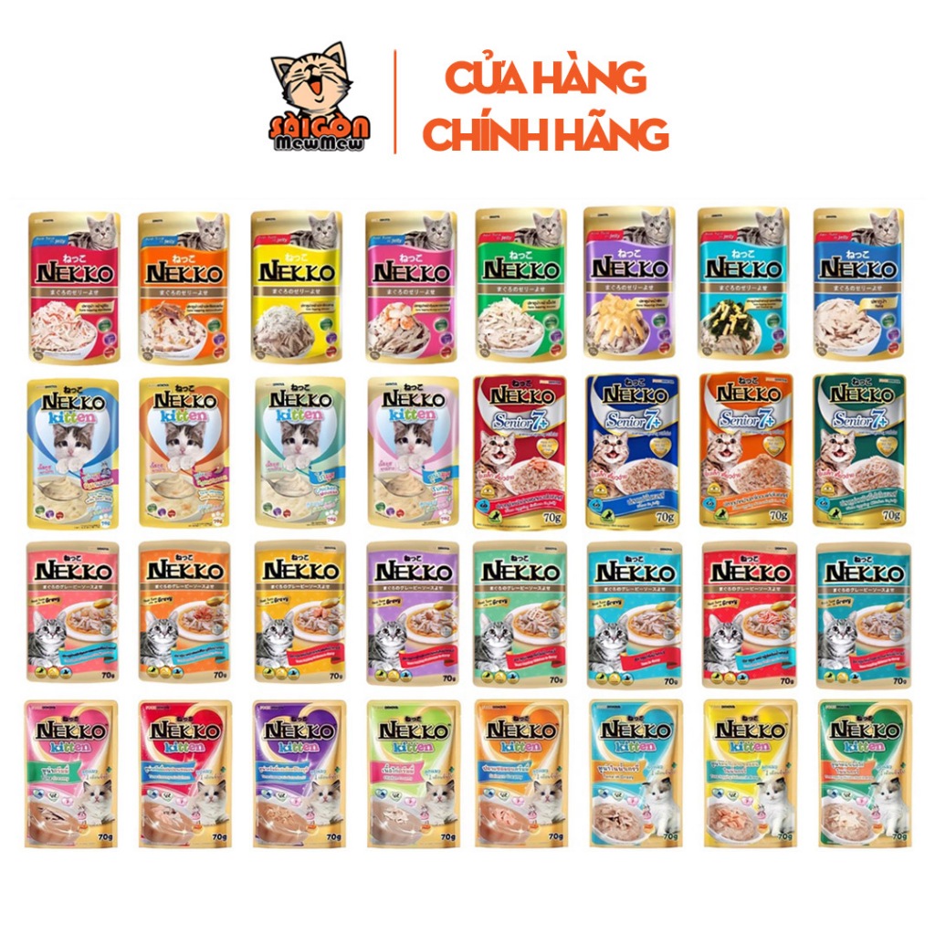 Pate NEKKO cho mèo 70gr xuất xứ Thái Lan