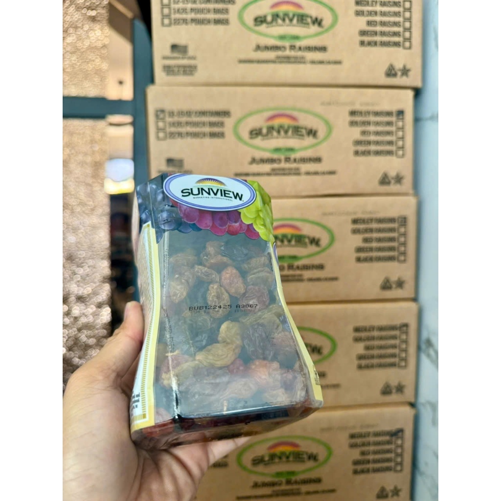 1 HÔP NHO KHÔ MỸ SUNVIEW RAISINS 425G