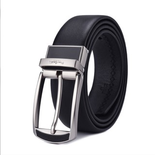 Thắt lưng nam Pierre Cardin PC064 (mặt bạc trắng, tặng cây đục lỗ)