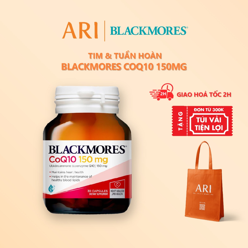 Blackmores CoQ10 150 mg Hỗ Trợ Tim Mạch - ARI Health & Beauty