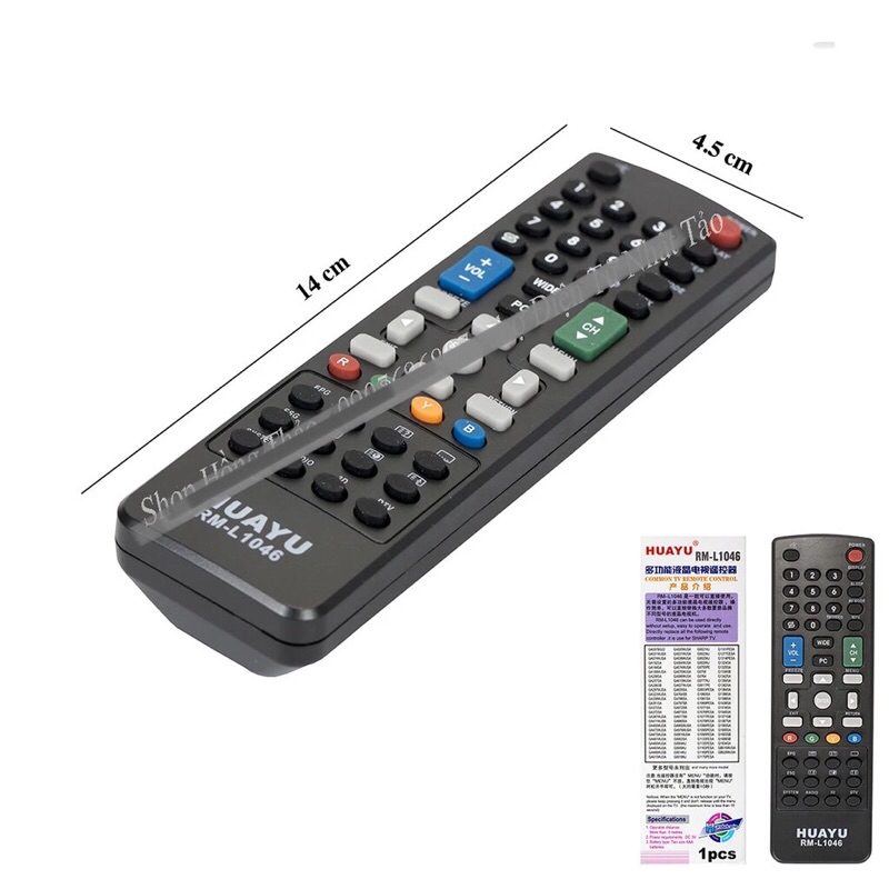 Remote Tivi Huayu for Sharp có hộp