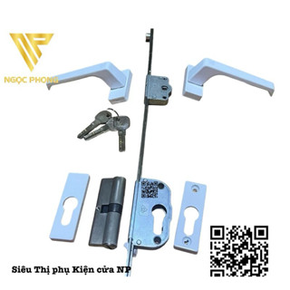 Bộ khoá đa điểm 1800 không lưỡi gà cửa nhựa lõi thép