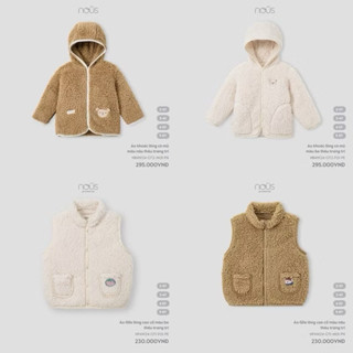 Áo khoác và Gile lông của Nous Kids cho bé trai và bé gái
