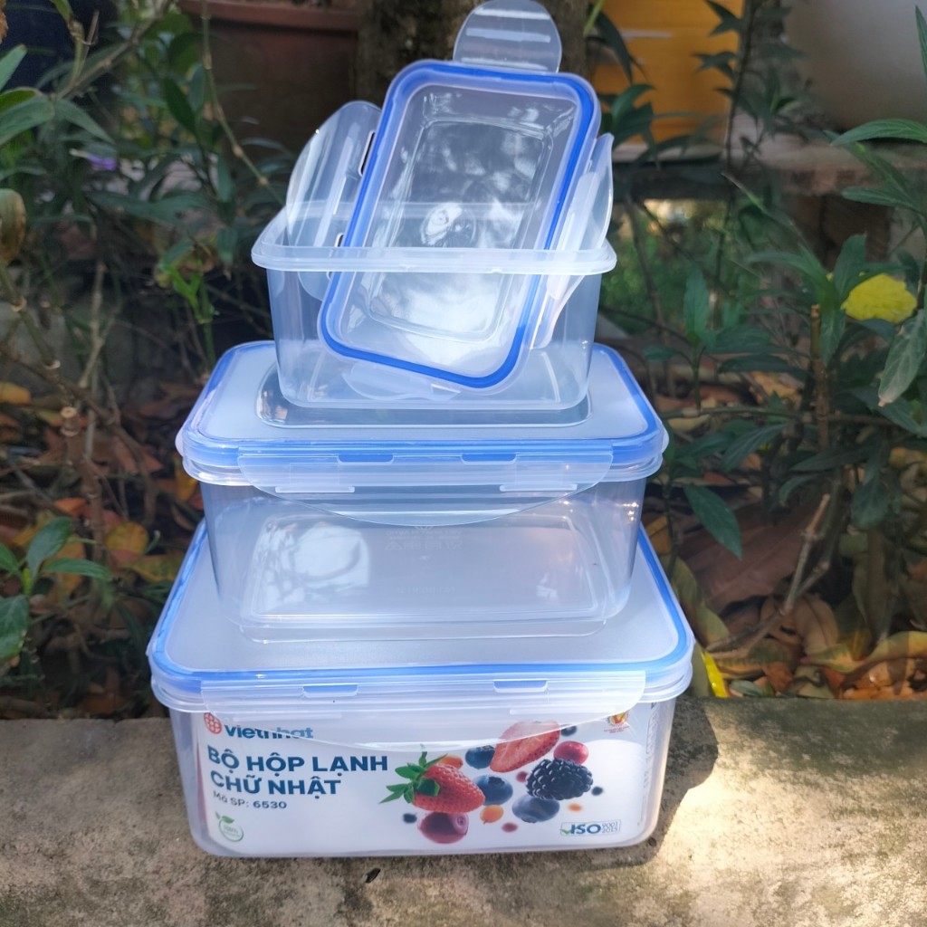 Bộ 3 Hộp Đựng Thực Phẩm CN Chính Hãng VIỆT NHẬT (Mã 6530)