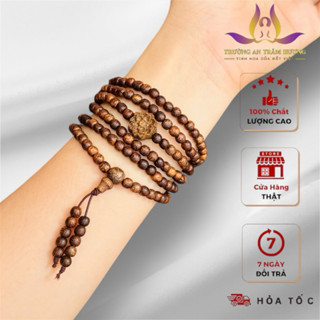 Chuỗi tràng hạt trầm hương thiên nhiên 4mm 108 hạt-216 hạt thơm vĩnh viễn TRƯỜNG AN TRẦM HƯƠNG