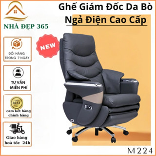 Ghế Chủ Tịch, Ghế Giám Đốc, Ghế Xoay Văn Phòng Chỉnh Điện Có Massage, Tích Hợp Sạc USB Thông Minh.