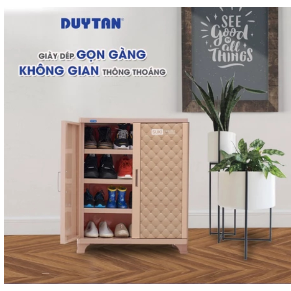 💝 Tủ giày Suki Duy Tân 4 tầng (70 x 35 x 84 cm) 💝Giao Hàng Hoả Tốc Sài Gòn💝