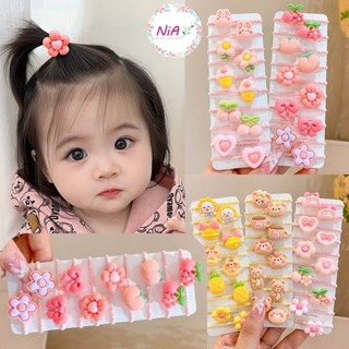 Set 10 dây cột tóc bé, dây buộc tóc dây xoắn hình hoa, gấu, thỏ, tim, dâu nhiều màu cho bé gái dễ thương xinh xắn PK227