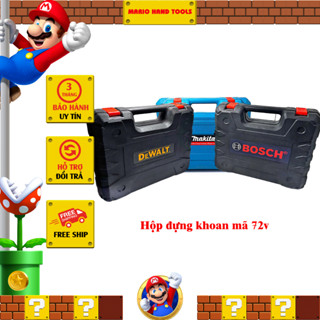 Hộp đựng máy khoan cho Makita, Dewalt, Bosch 72v, 36v hàng bóc máy, tặng kèm 24 chi tiết