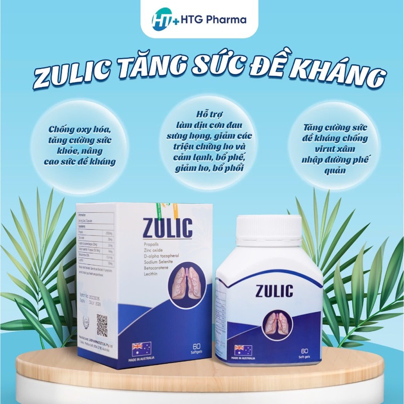 Bổ phổi tăng đề kháng Zulic nhập khẩu Úc - hộp 60v