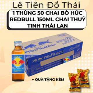 Thùng 50 Chai Thủy Tinh 150ml Nước Tăng Lực RedBull Thái Lan