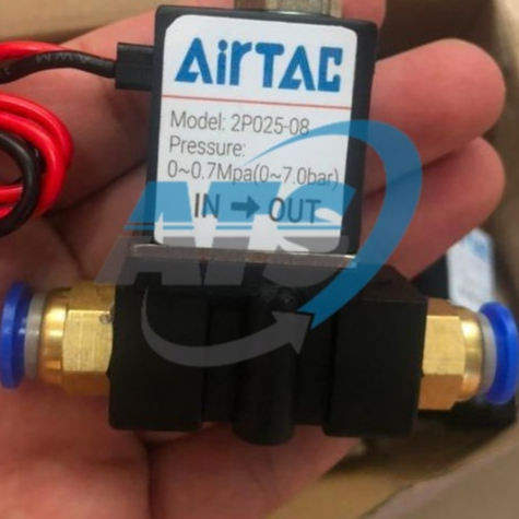 ATS_van điện từ lắp phun sương airtac 2P025-08 12v- 24v -220v + PC802