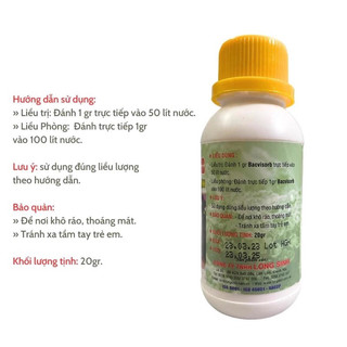 THUỐC TRỊ NẤM, ĐỤC MẮT, THỐI VÂY CHO CÁ CẢNH- BACVISORB