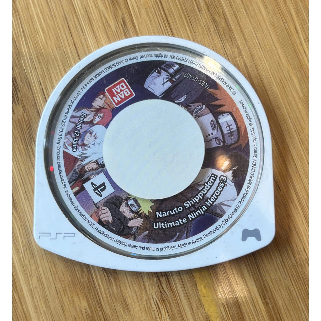 Đĩa game Psp Naruto Shippuden: Ultimate Ninja Heroes 3 (2nd không hộp)