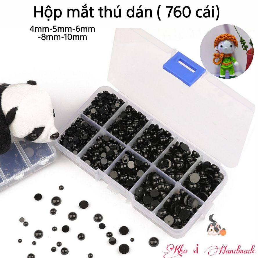 Hộp mắt thú dán 760 cái