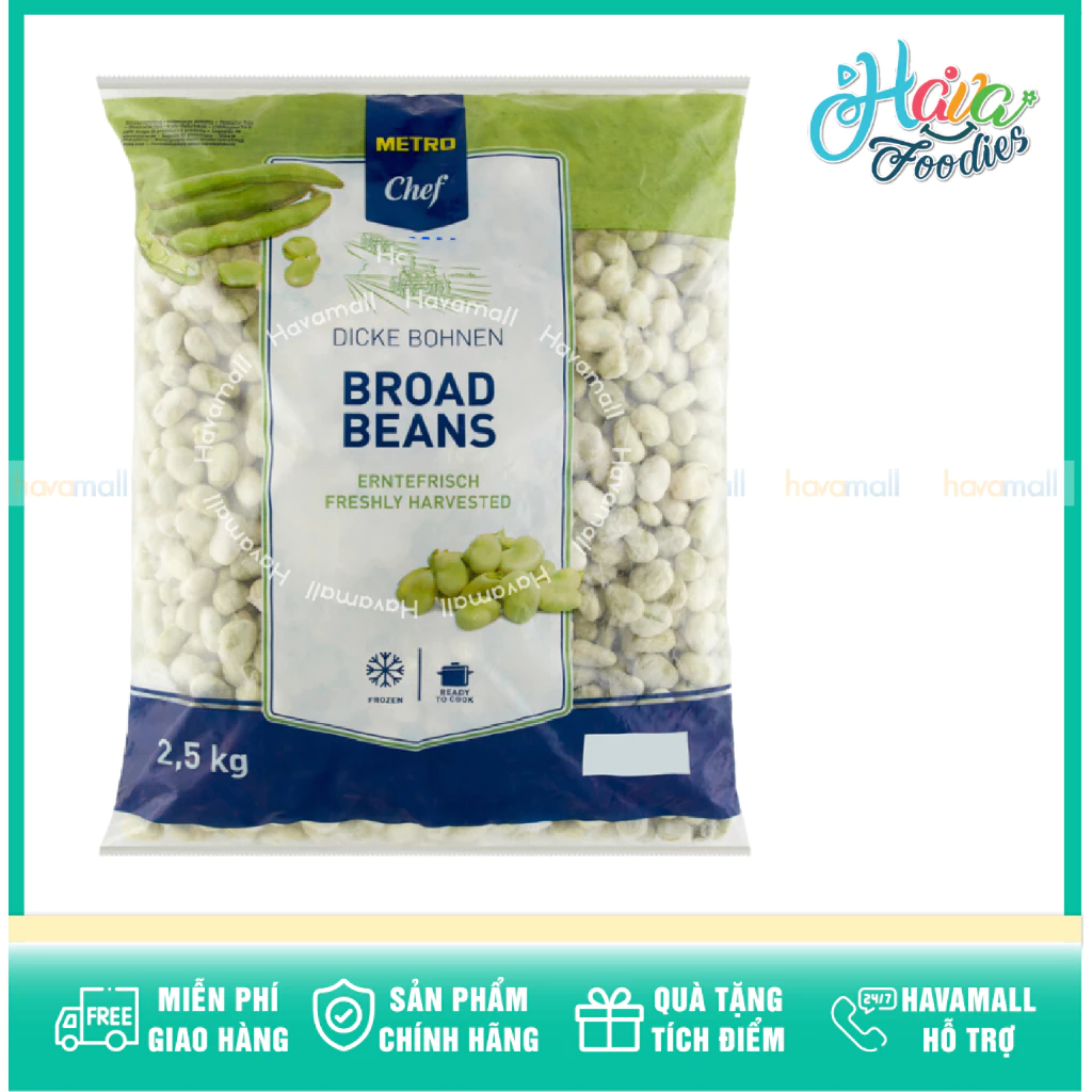Đậu Tằm Đông Lạnh Metro Chef – Broad Beans Metro Chef 2,5Kg