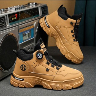 Giày nam cổ cao LAKINTA  giày nam nút vặn thông minh GH022