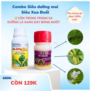 Combo Siêu dưỡng mai 125ml, siêu xua đuổi côn trùng tránh xa chai 100ml, dưỡng lá xanh dày bóng mượt