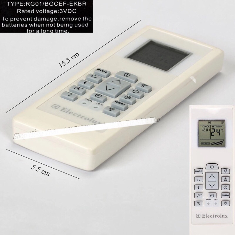 Remote máy lạnh Electrolux + Pin