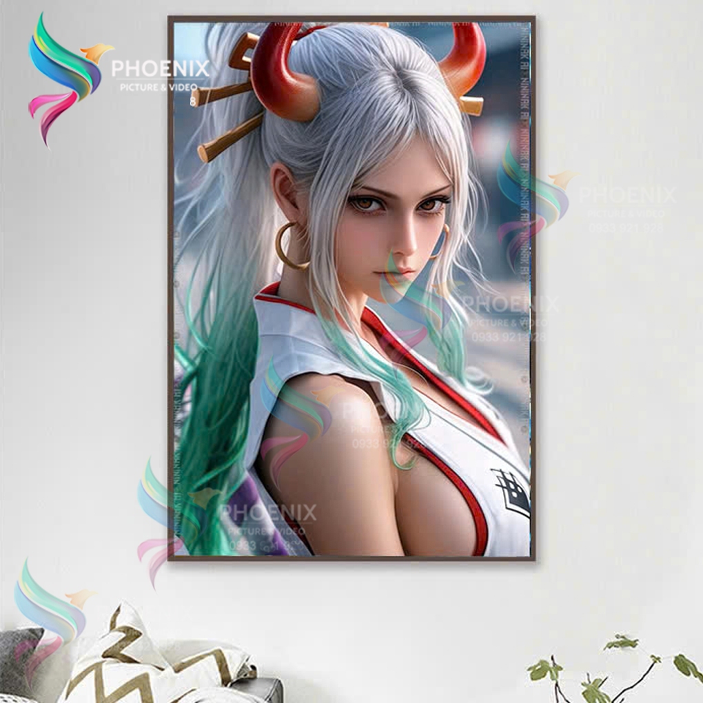 Tấm Poster One piece- Poster Yamato, Decal Wano one piece, Kaido dán phòng học, phòng ngủ