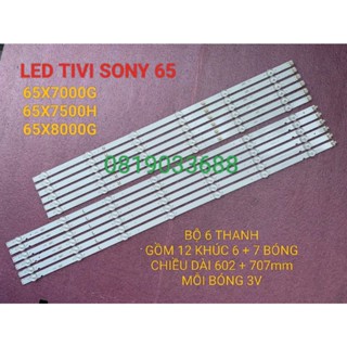 LED TIVI SONY 65X7000G 65X7500H 65X8000G MỚI 100% BỘ 6 THANH 13 BÓNG