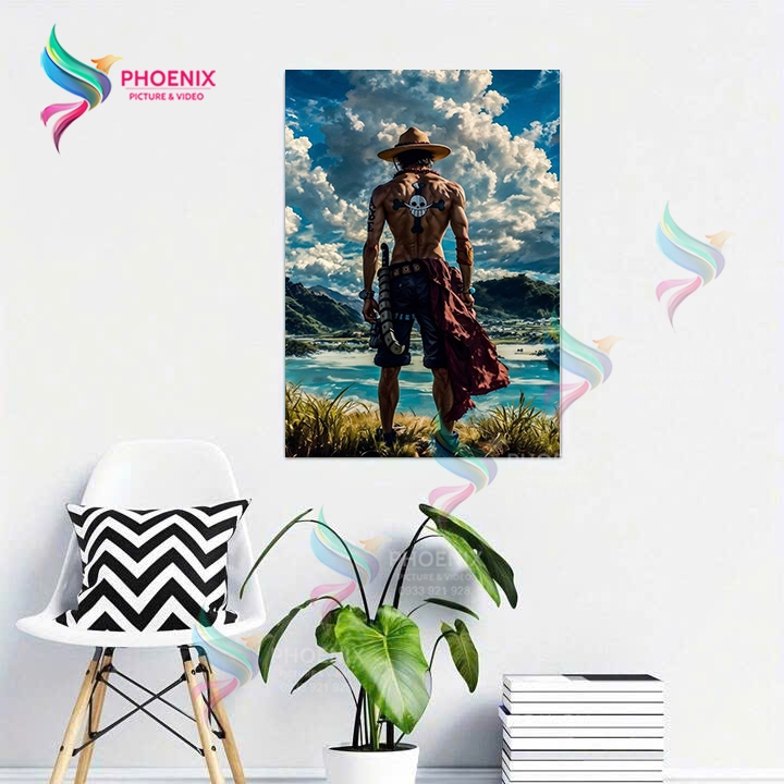 Tấm poster One piece - Poster  Ace . Decal  Luffy, Ace, Sabo one piece dán tường