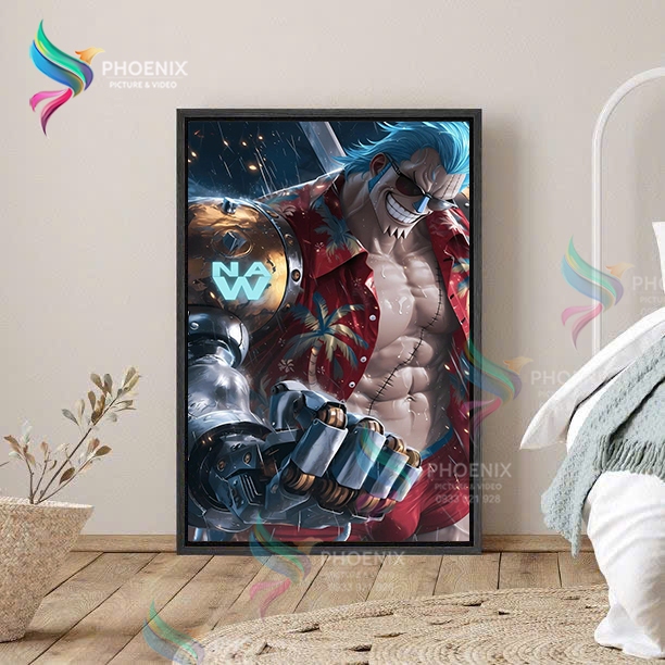 Poster One piece- Poster Franky, Decal one piece Franky dán phòng học,phòng ngủ