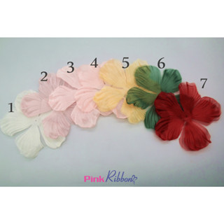 (TÚI 6C) Cánh hoa voan ép định hình cỡ đại 13cm làm hoa trang trí may mặc, hoa cài áo, hoa phụ liệu may mặc