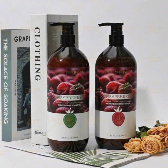 Dầu Gội Dưỡng Sinh Phúc Bồn Tử Raspberry Beautyengrsver 1000ml Giảm Rụng, Giảm Khô Xơ Hư Tổn