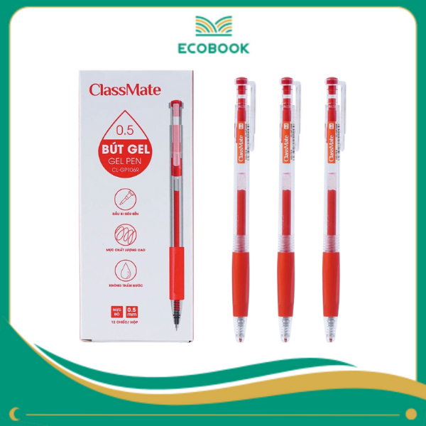 Bút Gel CL-GP106 Mực Đỏ 0.5mm Bút Gel Viết Êm, Mực Đỏ Rõ Nét