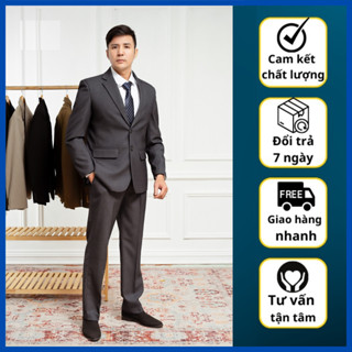 Bộ Vest Hồng Ngọc Trung Tuổi ,Vest trung tuổi đẹp chất liệu nhập khẩu Ấn Độ ( tặng cà vạt )