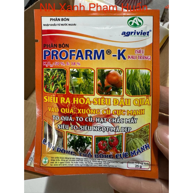Phân bón Profarm -K gói 25gr phân bón siêu kali kích hoa đậu quả