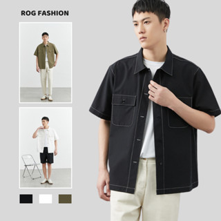 Áo Sơ Mi Tay Ngắn Nam Cao Cấp , Sơmi Tay Lỡ Nam Nữ Unisex Form Rộng ORICANO Chất Liệu Kaki Cotton