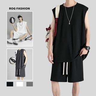 Đồ Bộ Thể Thao Nam Cổ Tròn Trơn Basic, Bộ Tank Top Tập Gym Bóng Rổ Chất Cotton Tổ Ong Mềm Mịn Thấm Hút Mồ Hôi Tốt ĐB05