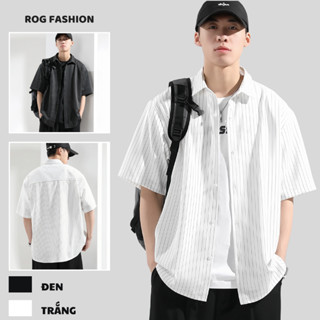  Áo SơMi Nam Tay Ngắn Kẻ Sọc Cao Cấp Áo Sơ Mi Thiết Kế Basic Chất Vải Thoáng Mát Mềm Mịn và Dễ Phối Đồ 