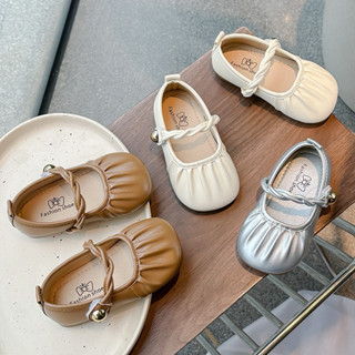 Giày Búp Bê - Giày Bệt Cho Bé Gái Da PU Mềm Quai Xoắn Quai Dán Đơn Giản Đế Êm Phong Cách Tiểu Thư Xinh Xắn