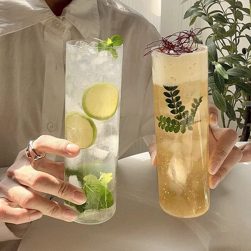 Ly thủy tinh tròn trụ không đáy siêu nhẹ