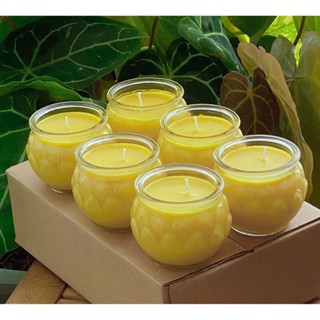 Nến Bơ Đỗ Sẵn Ly Sen Tròn ( Hộp 12 ly ) Đồ Thờ Cúng Trang Trí Hội Tiệc