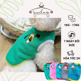  Áo thun sát nách vải nỉ dành cho chó mèo thú cưng Yudog 