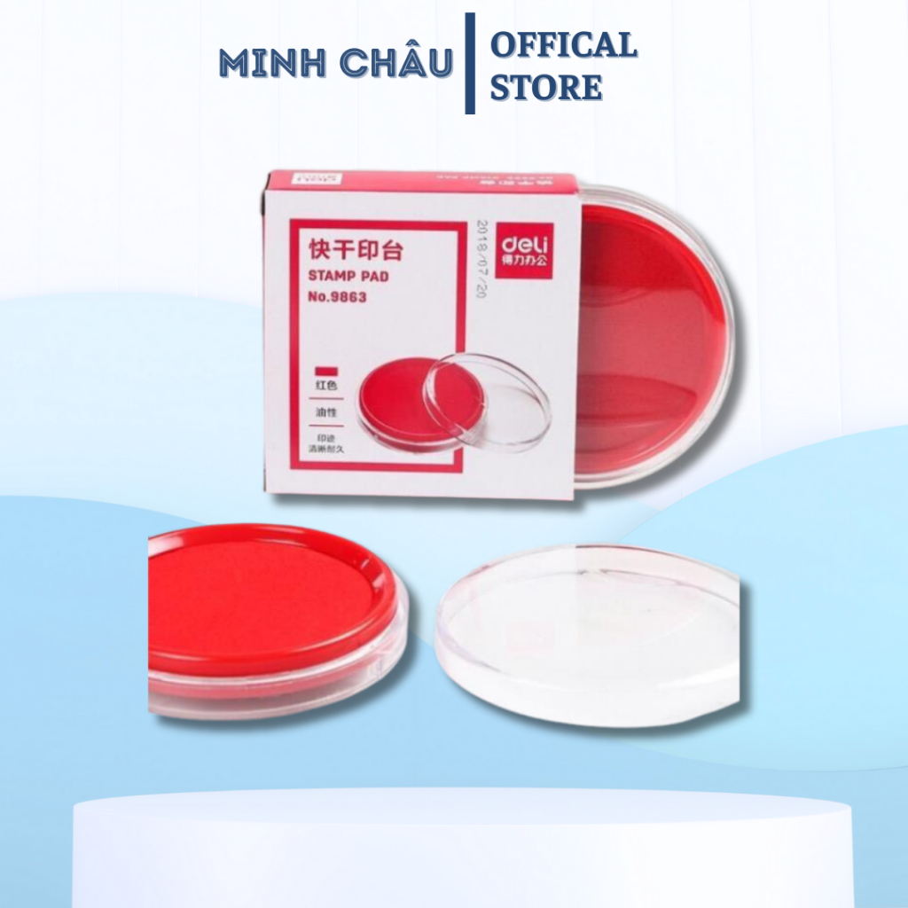 Hộp Dấu Tròn Deli 9863