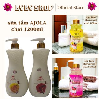 #sữa tắm trắng da ajola chai 1200ml , shower gel chai 600ml