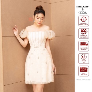 Váy thiết kế cao cấp màu kem tay phồng sang trọng [ Có video + Ảnh thật ]The Shilla – K51C20.68D5PK