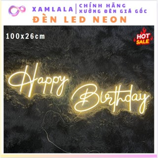 Đèn Led Neon chữ Happy Birthday V4-Trang trí tiệc sinh nhật|Xưởng đèn Xamlala, Nhận thiết kế theo yêu cầu