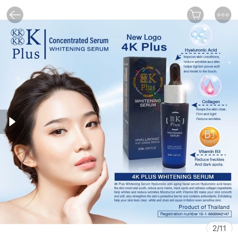 Serum chống Lão hóa, Trắng da, Ngừa mụn Serum 4k Plus 5x Thái Lan | BigBuy360 - bigbuy360.vn