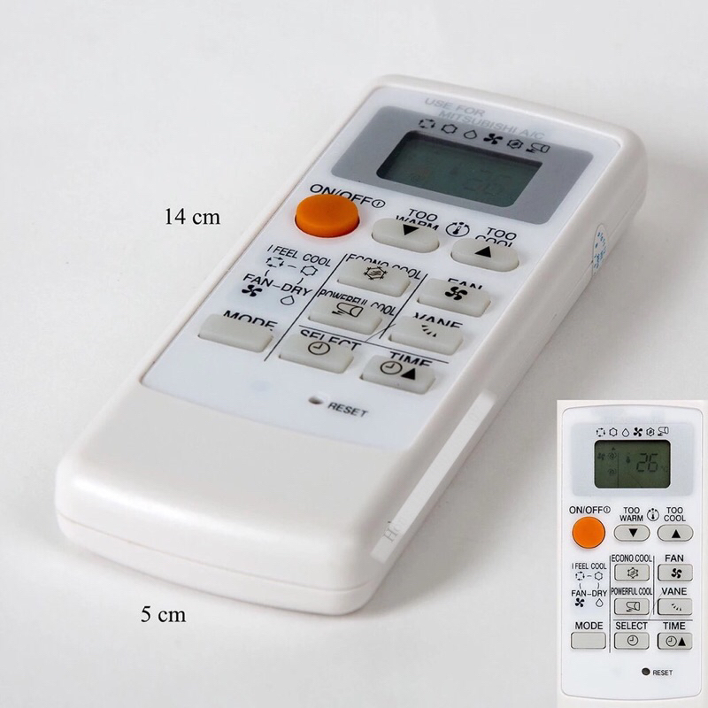 Remote máy lạnh Mitsubishi ECONO + Pin.