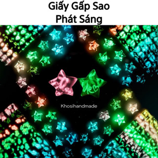  Giấy gấp sao phát sáng trong đêm bằng huỳnh quang - Origami Light Paper 210 PCS 10 Kiểu 