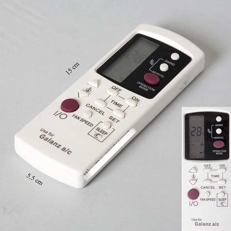 Remote máy lạnh Galanz + Pin
