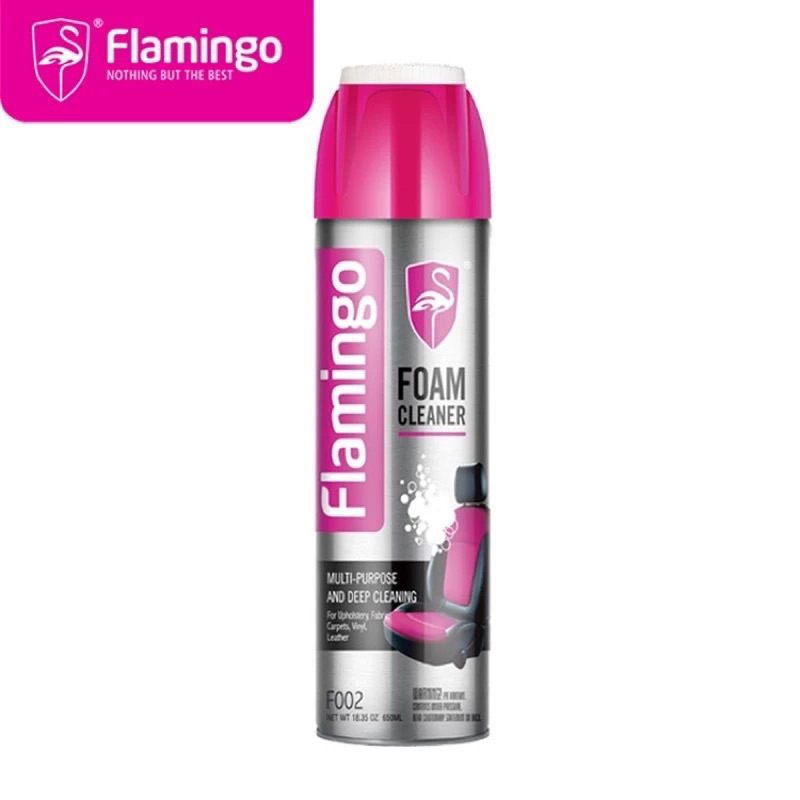 Chai Xịt Bọt Falmingo F002-650 ml Vệ Sinh Ghế Da và Nội Thất Ô Tô Xe Hơi Chính Hãng Flamingo
